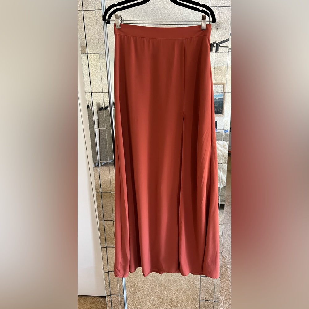 FATE burnt orange maxi skirt